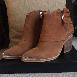 Catherine Malandrino Darach suede cognac color